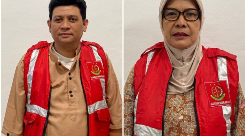 Foto dua tersangka dugaan korupsi Alkes RSD Madani dr. ISHARWATI, M.Kes dan ISWANDI ILYAS. Foto dok Kejari Palu/detaknews.id